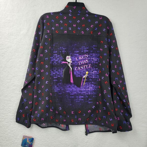 DISNEY VILLAINS women's L Maleficent full zipper spring jacket - Picture 2 of 5